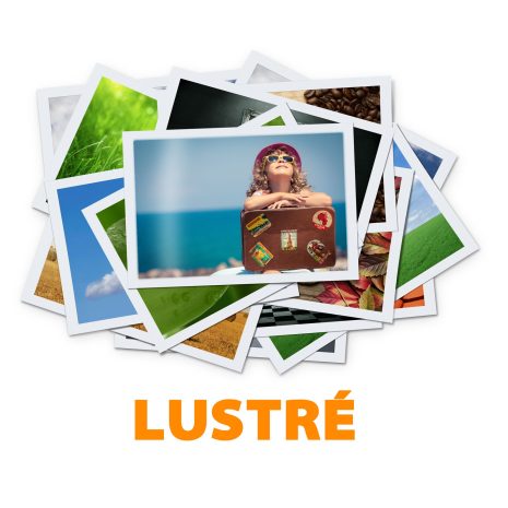 Stack of instant blank photographs isolated on white background